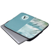 Friedlicher Seelandschaft Laptopschutzhülle (Vorne Knopf)