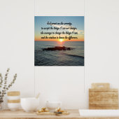 FRIEDLICHER SERENITY PRAYER OCEAN SUNRISE POSTER (Küche)