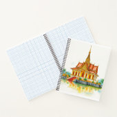 Friedlicher Siam Tempel mit Notbook Notizblock (Innenseite)