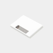 Friedlicher silberner Buddha mit Klugheitszitat Post-it Klebezettel (angewinkelt)