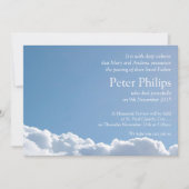 Friedlicher Sky 2 mit Gedicht Beerdigung Ankündigu Einladung (Vorderseite)