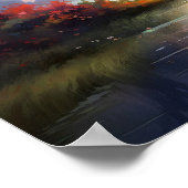 Friedlicher Sonnenaufgang Poster (Ecke)