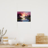 Friedlicher Sonnenaufgang Poster (Küche)