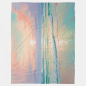 Friedlicher Sonnenuntergang am Strand, Naturlandsc Fleecedecke (Vorderseite)