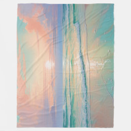 Friedlicher Sonnenuntergang am Strand, Naturlandsc Fleecedecke