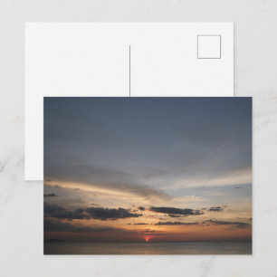 Friedlicher Sonnenuntergang Horizont Ozean Postkar Postkarte