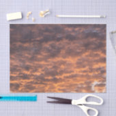 Friedlicher Sonnenuntergang in der Wolkendecke Abe Seidenpapier (Handwerk)