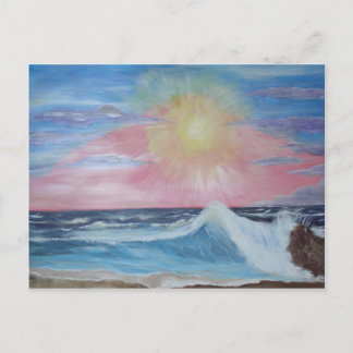 Friedlicher Sonnenuntergang Postkarte