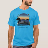 Friedlicher Sterntaucher Sonnenuntergang Blau Wild T-Shirt (Vorderseite)
