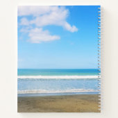 FRIEDLICHER STRAND FOTO SAND BLUE SKY CLOUUUES NAM NOTIZBLOCK (Rückseite)