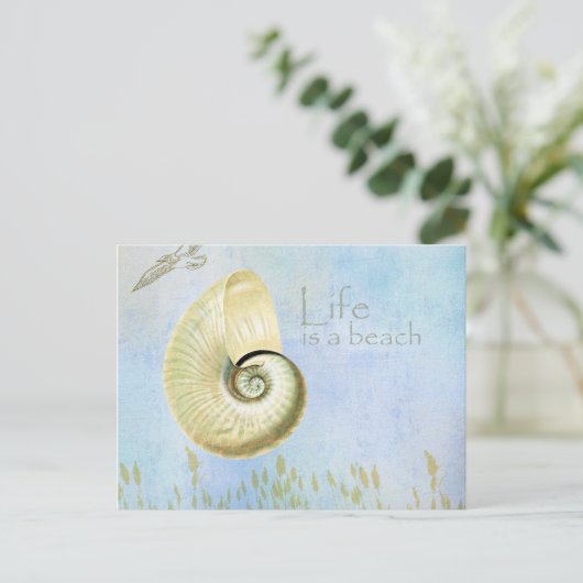 Friedlicher Strand II Postkarte (Stehend Vorderseite)