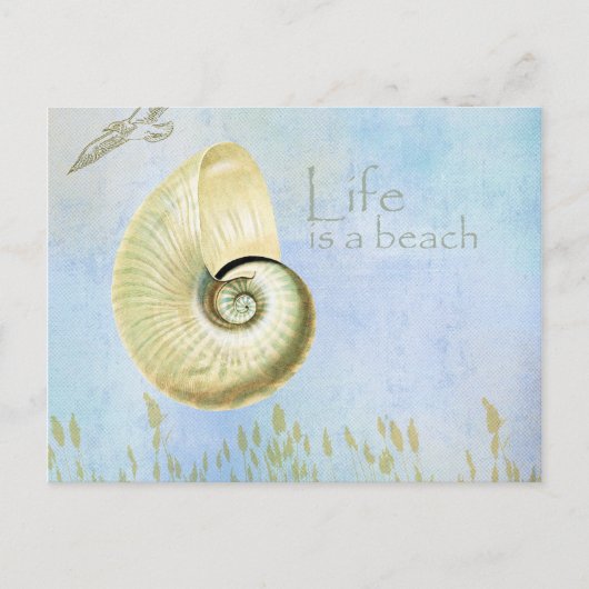 Friedlicher Strand II Postkarte (Vorderseite)