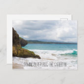 Friedlicher Strand Postkarte (Vorne/Hinten)