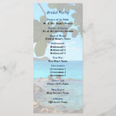 Friedlicher Strand St. Thomas Hochzeitsprogramm Programm (Rückseite)