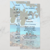 Friedlicher Strand St. Thomas Hochzeitsprogramm Programm (Vorne/Hinten)