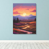 Friedlicher Stream Leinwanddruck (Insitu (Holzboden))