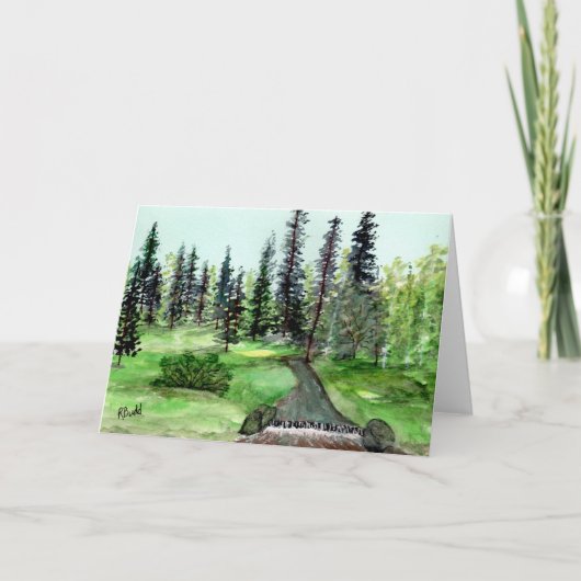 Friedlicher Stream mit geklappter Karte (Vorderseite)