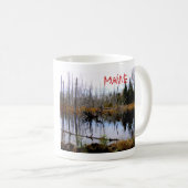 Friedlicher Teich in Maine Kaffeetasse (VorderseiteRechts)