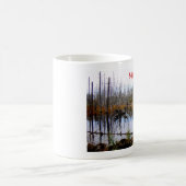Friedlicher Teich in Maine Kaffeetasse (Mittel)