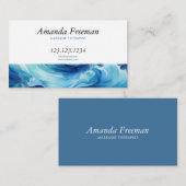 Friedlicher Therapeut für Blaue Meereswelle Visitenkarte (Vorne/Hinten)