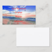 Friedlicher tropischer Strand-Rückzug Visitenkarte (Vorne/Hinten)