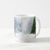 Friedlicher Wald mit Hirschweihnachtsfest-Tasse Kaffeetasse (VorderseiteRechts)