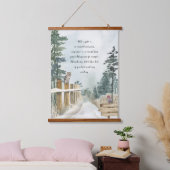 Friedlicher Wald Wasserfarbe Fakultative Angabe Wandteppich Mit Holzrahmen (Schlafzimmer)