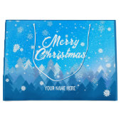 Friedlicher Wald-Weihnachten Neujahr Große Geschenktüte (Vorderseite)