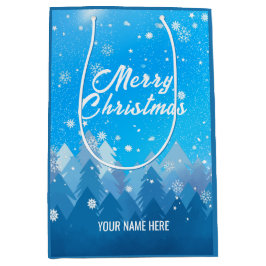 Friedlicher Wald-Weihnachten Neujahr Mittlere Geschenktüte