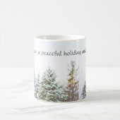 Friedlicher Wald Winterurlaub Kaffeetasse (Mittel)