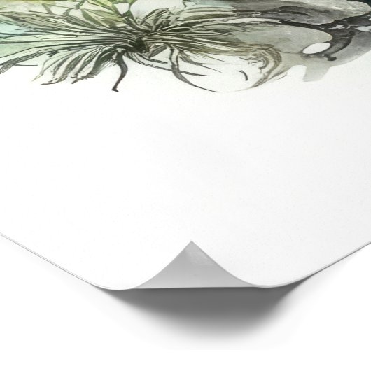 Friedlicher Waldstrom Poster (Ecke)