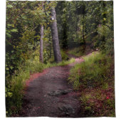Friedlicher Waldweg Duschvorhang (Vorderseite)