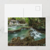 Friedlicher Wasserfall im Wald Pools Postkarte (Vorne/Hinten)