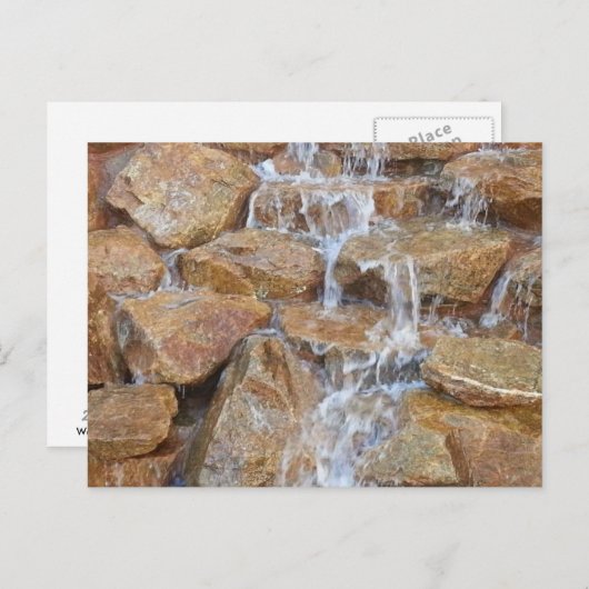 Friedlicher Wasserfall Postkarte (Vorne/Hinten)