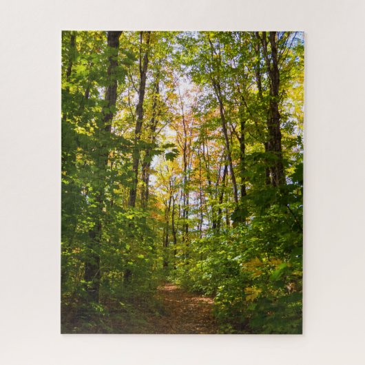 Friedlicher Weg im Wald Puzzle (Vertikal)
