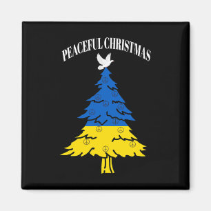 Friedlicher Weihnachtsbaum Frieden Ukraine  Magnet