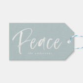 Friedlicher Winter | Ice Blue Holiday Geschenkanhänger (Vorderseite (Horizontal))