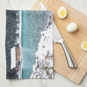 Friedlicher Winter (Louise-See) Geschirrtuch (Viertel Falte)