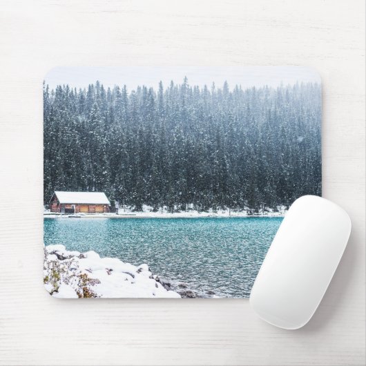 Friedlicher Winter (Louise-See) Mousepad (Mit Mouse)