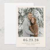 Friedlicher Winter Minimalistisches Foto Save The Date (Vorne/Hinten)