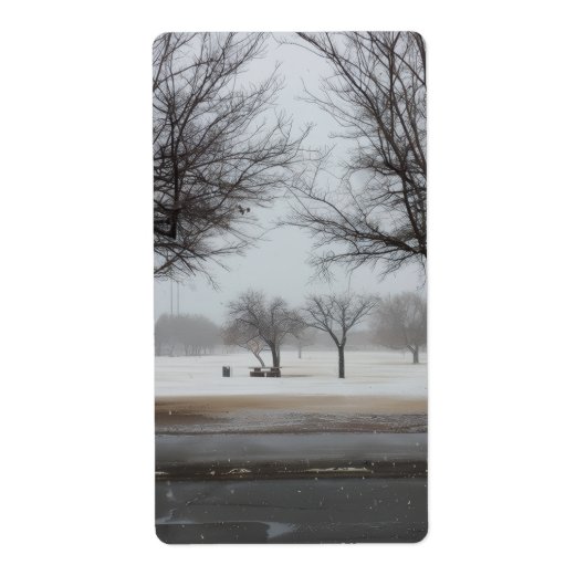 Friedlicher Winter-Schneefall-Park-Landschaft (Vorne)