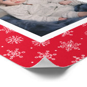 Friedlicher Winter-Schneeflocke | Rot Poster (Ecke)