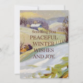 Friedlicher Winter - Weihnachtsard Feiertagskarte (Vorderseite)