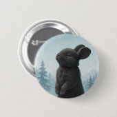Friedlicher Winterhase Button (Vorne & Hinten)