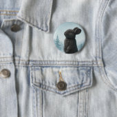 Friedlicher Winterhase Button (Beispiel)