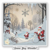 "Friedlicher Winterschlummer" Aufkleber (Vorderseite)