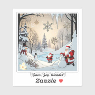 "Friedlicher Winterschlummer" Aufkleber