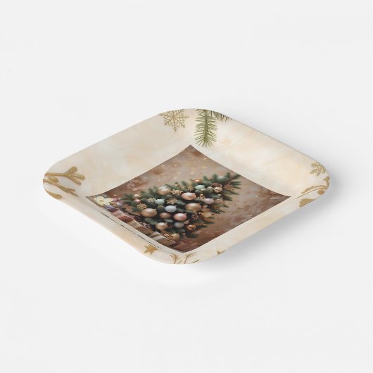 "Friedlicher Winterschlummer" Pappteller (Gewinkelt)