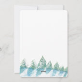 Friedlicher Winterwald - Aquarellschrift Weihnacht Feiertagskarte (Rückseite)