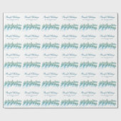 Friedlicher Winterwald - Aquarellschrift Weihnacht Geschenkpapier (Flach)